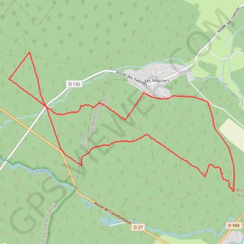 Moutiers GPS track, route, trail