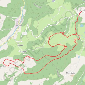 Les Sources du Rey - Girmont-Val-d'Ajol GPS track, route, trail