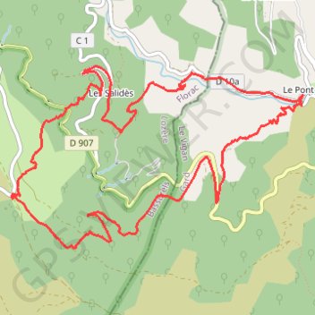Pont Mares GPS track, route, trail