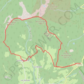 Cretes de la Drière GPS track, route, trail