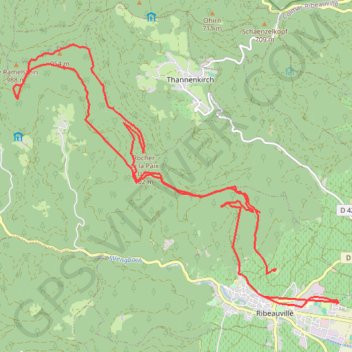 Ribeauvillé vers le taenchel GPS track, route, trail