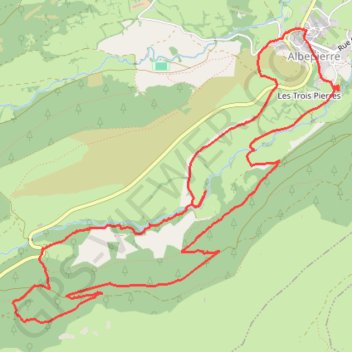 Les cascades - Prélong - Vergnes - Prapsou GPS track, route, trail
