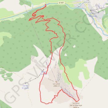 Sommet de querlaye GPS track, route, trail
