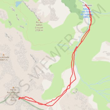 Roche brune GPS track, route, trail