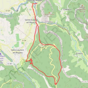 Vercors - Pont En Royan GPS track, route, trail