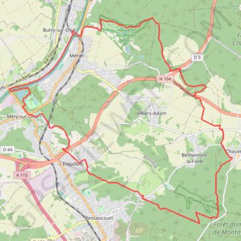 MERY SUR OISE GPS track, route, trail