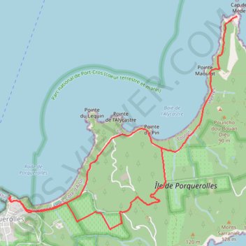 Cap des Mèdes - Porquerolles GPS track, route, trail