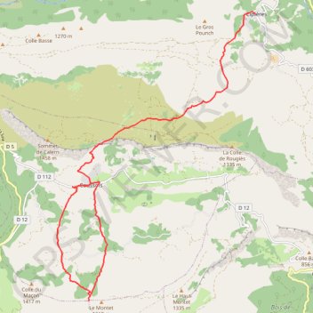 Cipières - Col du Clapier GPS track, route, trail