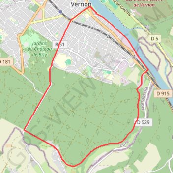 Vernon - Hameau de Normandie GPS track, route, trail