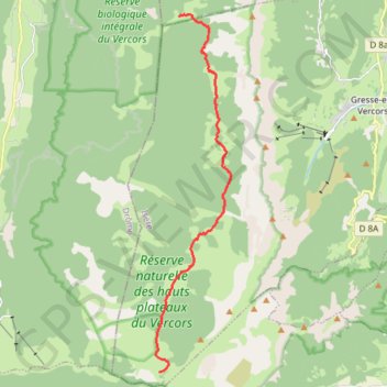 Les Hauts Plateaux du Vercors - Étape 2 GPS track, route, trail