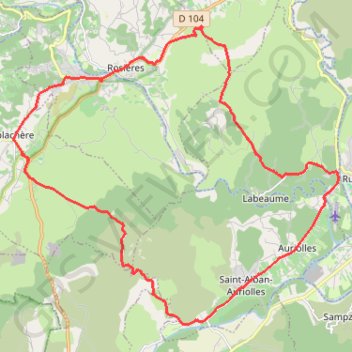 Circuit vélo Des Dolmens GPS track, route, trail
