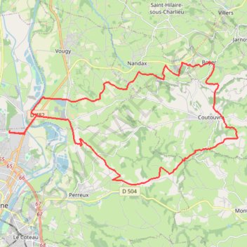 Le Tour de Coutouvre - Roanne/Arsenal GPS track, route, trail