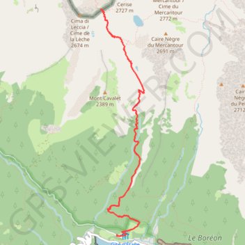 Col de Cerise GPS track, route, trail