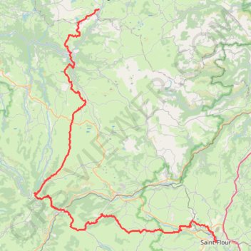 GR4 De Egliseneuve-d'Entraigues (Puy-de-Dôme) à Saint Flour (Cantal) GPS track, route, trail