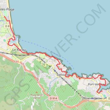 [Itinéraire] Argelès - Cerbère (Sentier Littoral) GPS track, route, trail