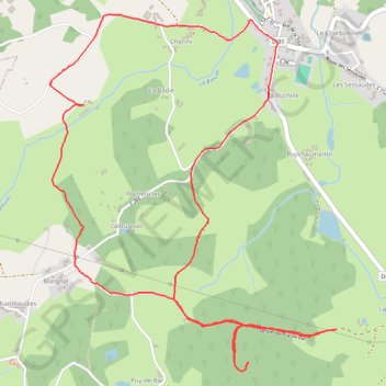 Autour de Château-Chervix GPS track, route, trail