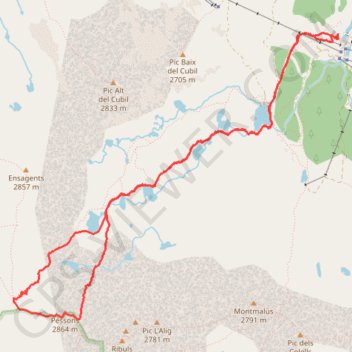 Pic de Gargantillar ou de Pessons - Couloir Nord GPS track, route, trail