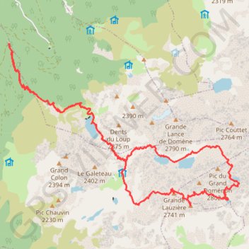 La Grande Lauziere sauvage (Belledonne) GPS track, route, trail