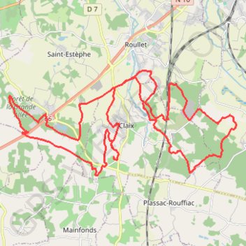 Claix 1 42 kms GPS track, route, trail
