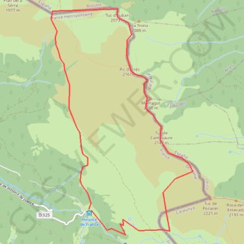 Les Bornes Frontières du Val d'Aran GPS track, route, trail