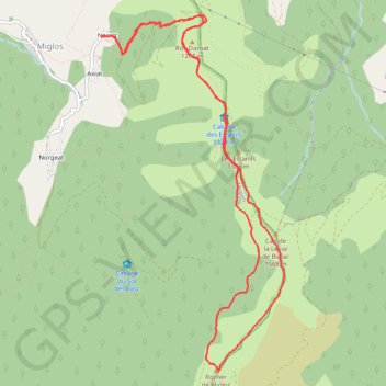 Rocher de Miglos GPS track, route, trail