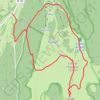 Crêt de la Goutte et Grand Crêt d'Eau GPS track, route, trail