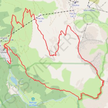 Col du fruit GPS track, route, trail