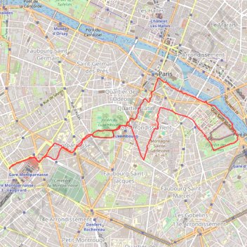 Balade à Paris GPS track, route, trail