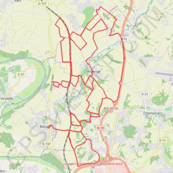 Parcours 50km GPS track, route, trail