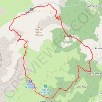 Arêtes du Saix GPS track, route, trail