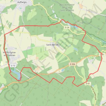 Forêt de Rambouillet et Vaux de Cernay GPS track, route, trail
