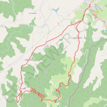 Randonnée à Montsalvy GPS track, route, trail