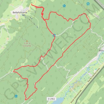 Forêt du Risoux GPS track, route, trail