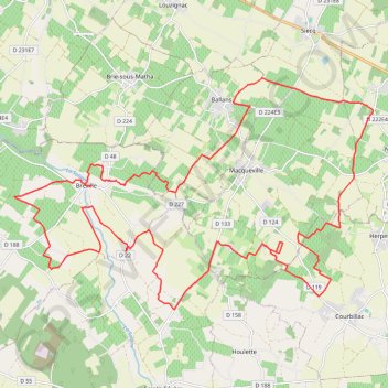 Bréville 36 kms GPS track, route, trail
