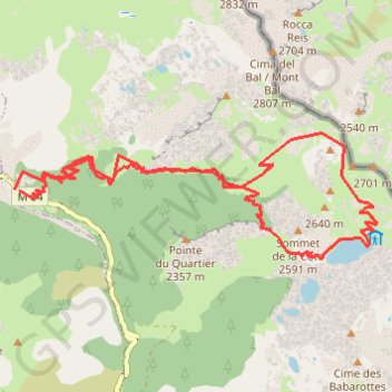 Ascension des aiguilles de Tortisse GPS track, route, trail