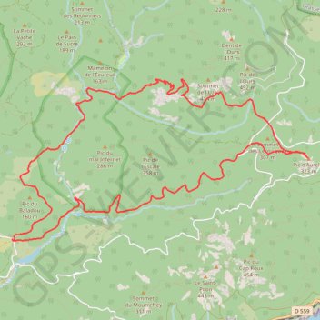 Esterel - Le Pic d'Aurelle GPS track, route, trail