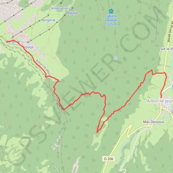 Descente VTT Margériaz Aillon-le-jeune GPS track, route, trail
