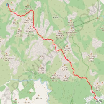 GR20 Etappe 16 Palari - CONCA GPS track, route, trail