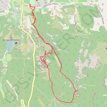 Mont Gaussier depuis Glanum - Saint-Rémy-de-Provence GPS track, route, trail