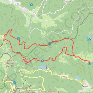 Un tour au ballon GPS track, route, trail