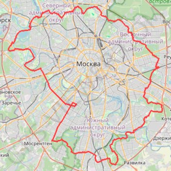 Moscow Green Route GPS track, route, trail