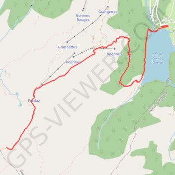 Le Grand Mont à partir du barrage de Saint-Guérin GPS track, route, trail