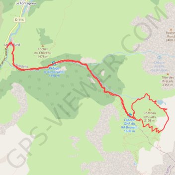Lac de Rif Bruyant (Taillefer) GPS track, route, trail