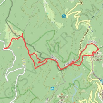 Du ballon de Servance au ballon d'Alsace GPS track, route, trail