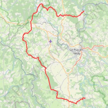 GR40 De Vorey à Goudet (Haute-Loire) GPS track, route, trail