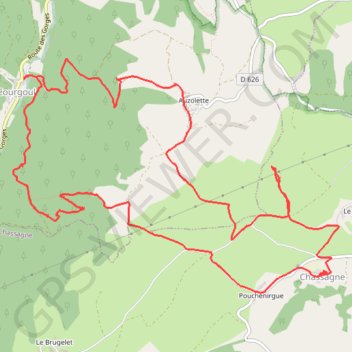 Le chemin des bergères et le Plateau d'Ussel - Courgoul GPS track, route, trail