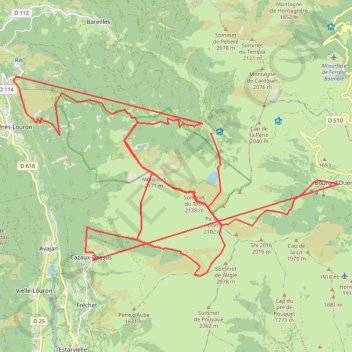 Routes to the Montious GPS track, route, trail