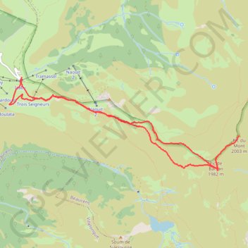 Le Pic de Barran GPS track, route, trail