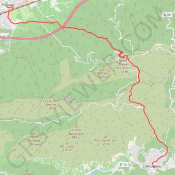 1ère étape de la traversée du massif des Maures jusqu'à Saint Tropez GPS track, route, trail