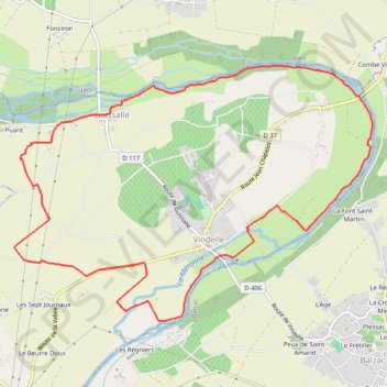 Circuit des fleurs de la Charente GPS track, route, trail
